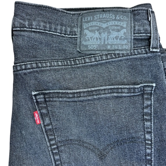 Levi's Black Straight Jean W 36 L 30 - Picture 4 of 10